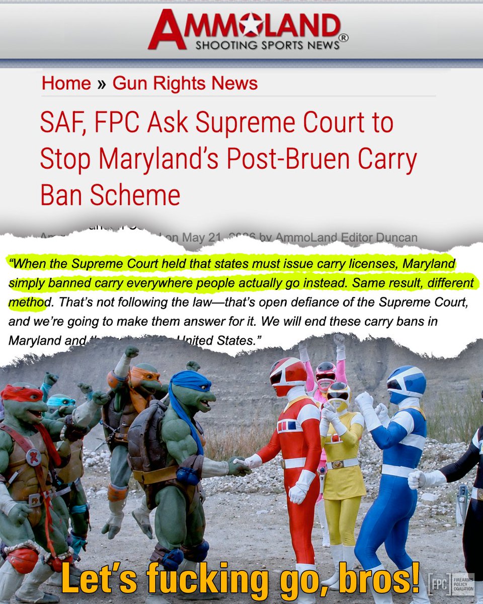 gunpolicy's tweet photo. “Maryland could no longer deny ordinary citizens the right to carry after Bruen, so the state tried the next best thing: issue the permit, then ban carry almost everywhere people actually go.”

Gun grabbers will always 'move the goal posts' https://t.co/GCU0e82rhe