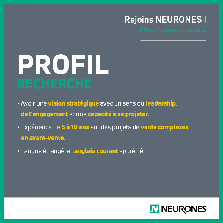 NEURONES's tweet photo. Rejoins le groupe ! 🚀🤝

NEURONES recrute un Bid Manager – Consultant avant-vente (h/f).

Postule dès maintenant 👉
https://t.co/Au5NnSBIrq

#Job #AvantVente #BidManager #Recrutement https://t.co/sLz6AvXQuM
