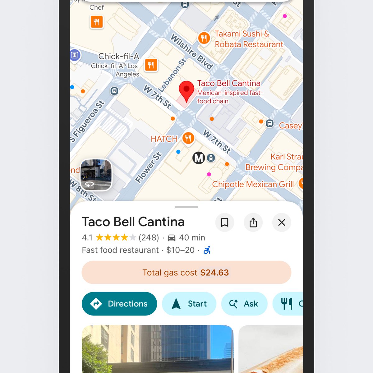 soren_iverson's tweet photo. Google Maps gas cost https://t.co/RhoGlHMwG1