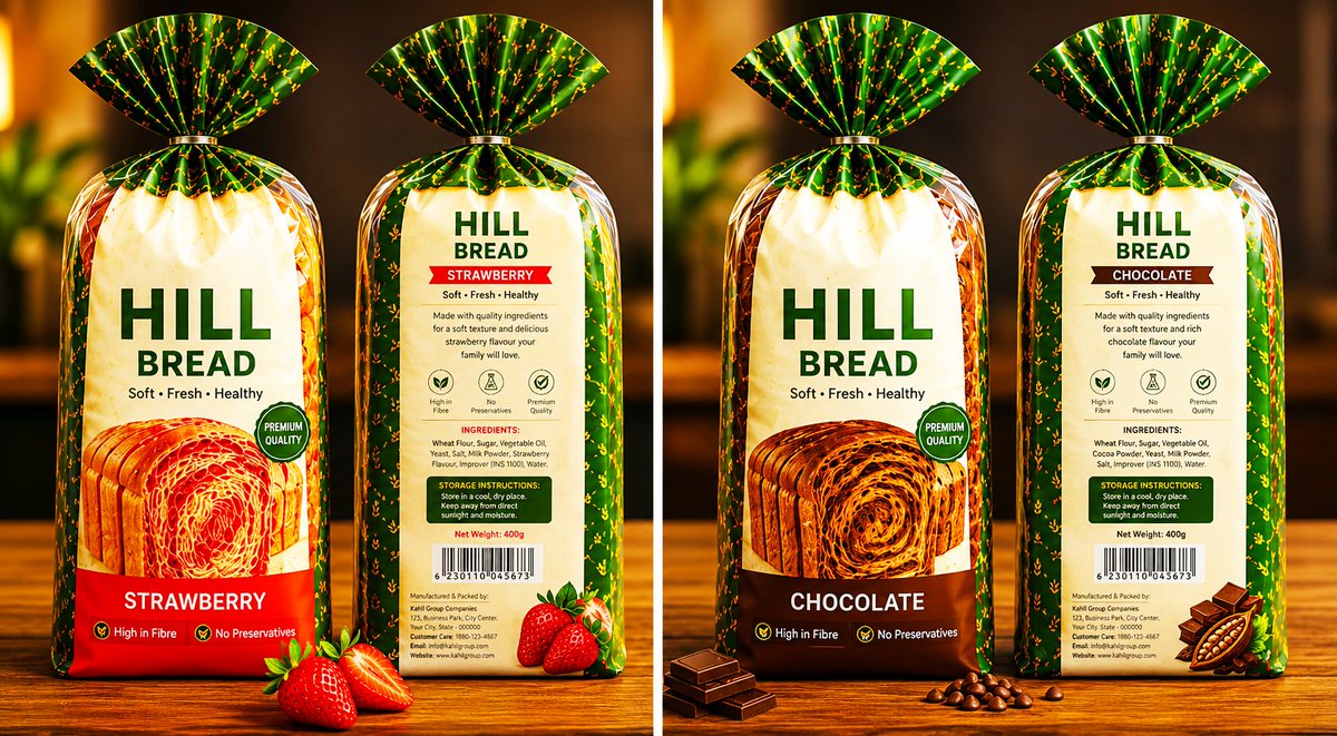 KAHILGROUP's tweet photo. 🍞 Fresh every day, made with love for every happy home 💚
Hill Bread brings softness, taste &amp; quality to every bite.
#HillBread #KahilGroup #FreshnessEveryday #BreadLovers #PremiumQuality https://t.co/WINy7uHeYE
