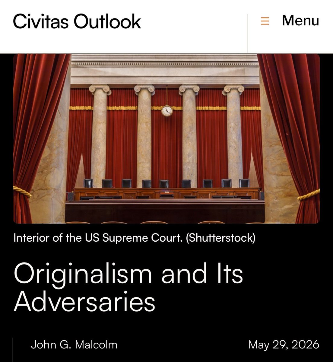 AmericanFreedom's tweet photo. If judges can rewrite the Constitution whenever they want, the Constitution means nothing. 

AAF’s @malcolm_john explains why originalism’s critics so often abandon the Constitution’s actual text in favor of judicial activism. https://t.co/vD1VniGkTK