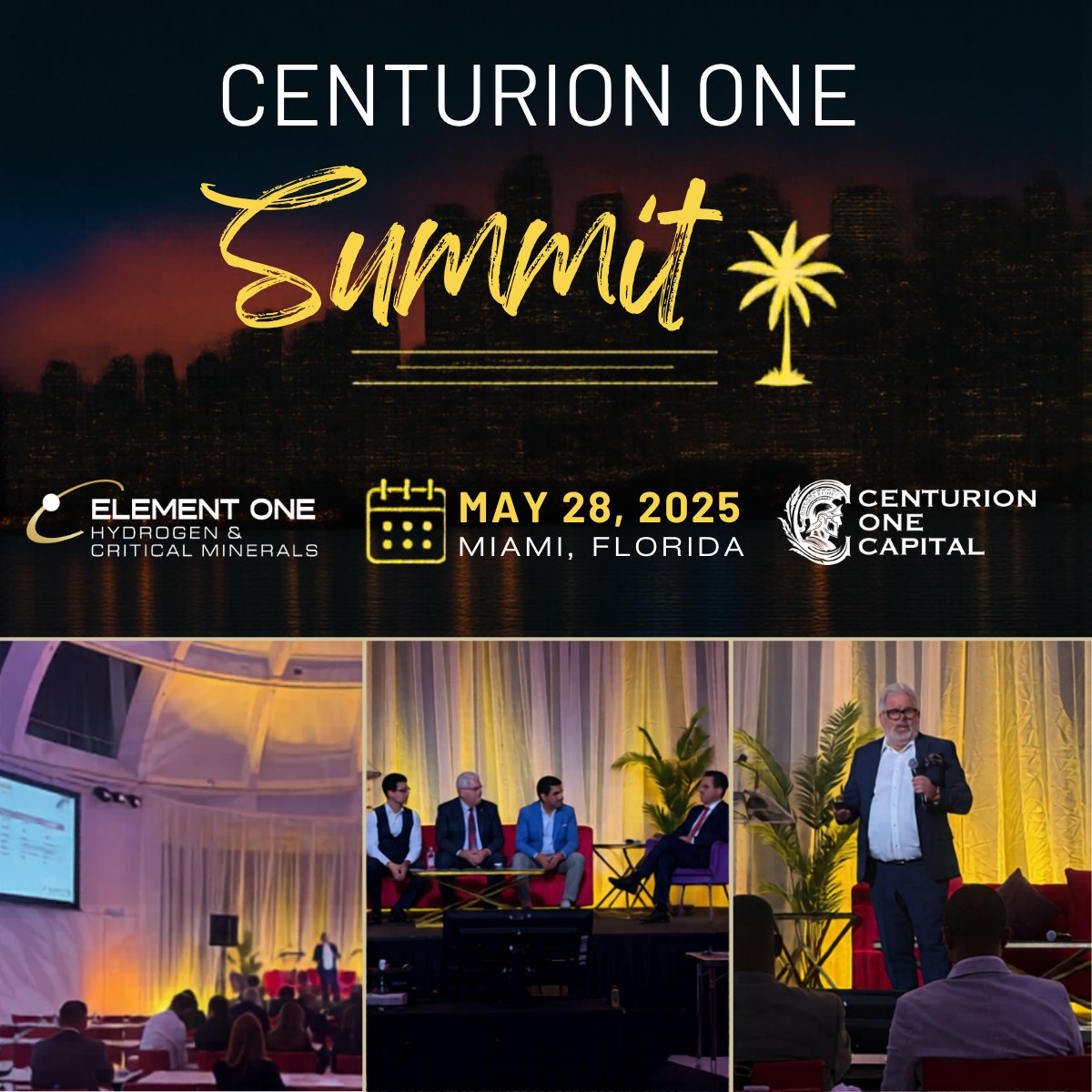 Element_One_H2's tweet photo. MIAMI SUMMIT ➡️ Innovation shaping the future of energy 

📸 Yesterday, CEO Brad Kitchen presented in this year’s #MiamiSummit, joining industry leaders, investors, and innovators for discussions focused on emerging technologies, capital markets, and the evolving energy sector.

$EONE.CN 

#Hydrogen #CleanEnergy #EnergyTransition #Innovation #NaturalHydrogen 
@KiaBesharat