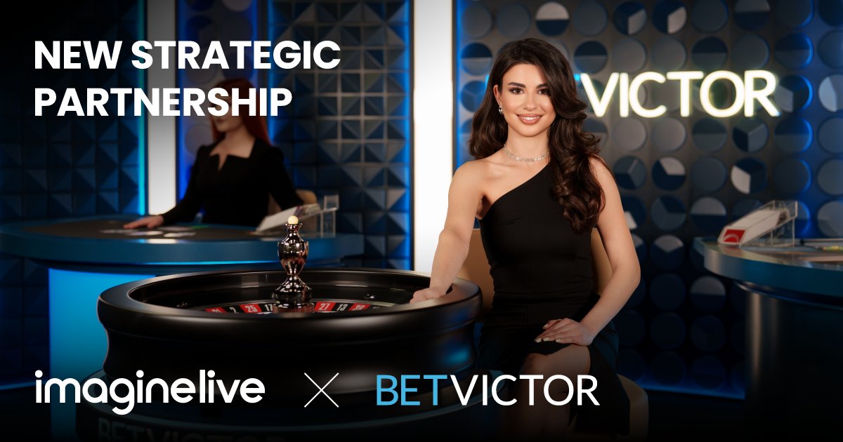 ImagineLiveLLC's tweet photo. 🎉 Imagine Live x BetVictor

We’re proud to announce our partnership with BetVictor, one of the UK’s most iconic betting brands 🇬🇧

BetVictor players will now enjoy Imagine Live’s premium live casino content, including table games, original game shows, and dedicated branded tables.

Excited for what’s ahead 

#ImagineLive #BetVictor #iGaming #LiveCasino