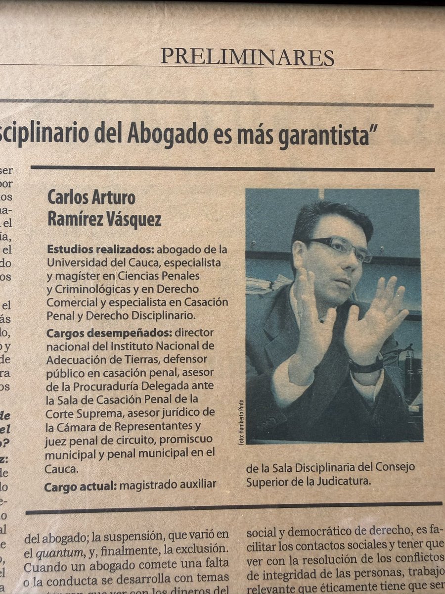 cramireznet's tweet photo. Dios! el tiempo ha corrido a toda velocidad, años 2008 - 2026, no pares de luchar, pero sin perder tu esencia! Gracias @Ambitojuridico @I_C_D_P @CEJ_JUSTICIA @CNDJ_Col @egresadoucauca https://t.co/X7Pctb6E5D