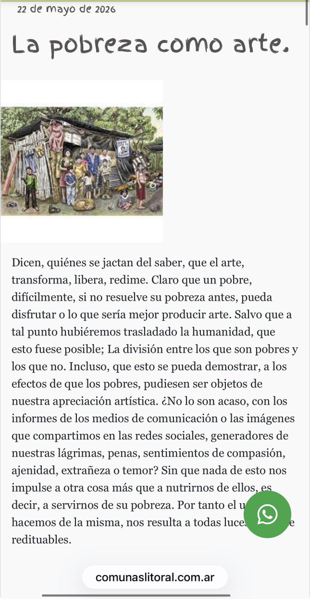 frantomas30's tweet photo. Siempre es bueno generar debate. la edición de #Arteco en el #Mac mostró un marrón peteando un trava. Golpe de efecto para autopercibirnos modernos. Polémico e interesante conceptualmente hubiera sido poner una familia de pobres con sus miserias y olores siendo parte del arte. https://t.co/6Y9ZWVxHVV