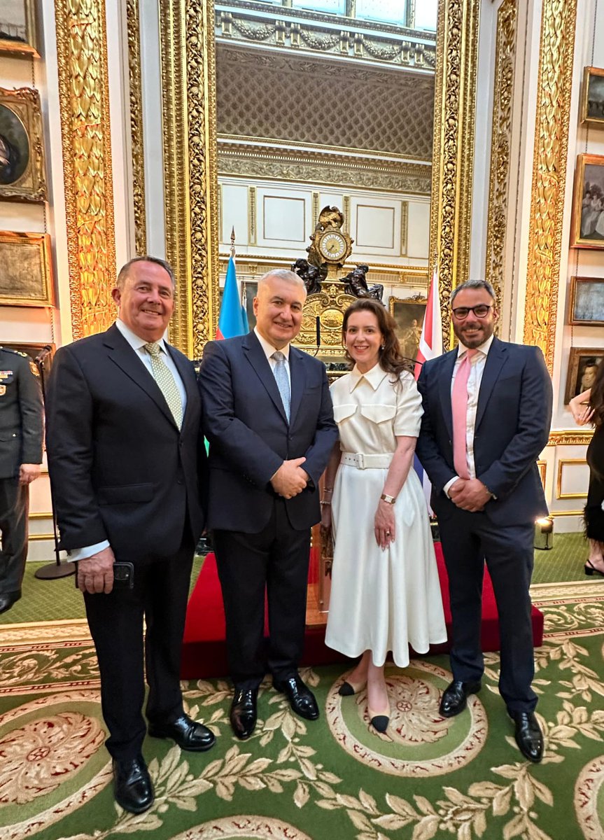 ElinSuleymanov's tweet photo. What an incredible, joyful celebration of Azerbaijan's Independence Day at London's iconic Lancaster House!

Thank you to Members of @UKParliament, our colleagues from the diplomatic corps &amp; our friends from all over the United Kingdom🇬🇧 for joining us to celebrate Azerbaijan🇦🇿 https://t.co/SCphW0HA2P