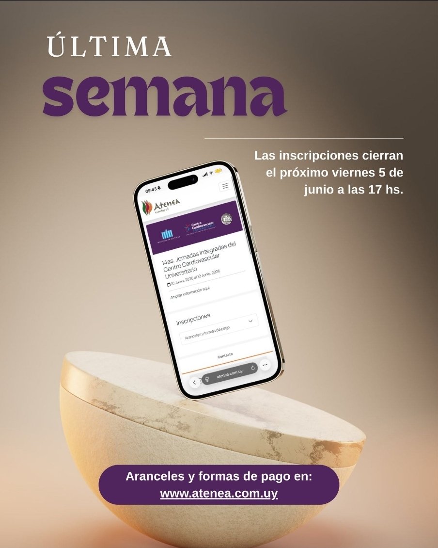uacardio_ccvu's tweet photo. A inscribirse! Jornadas Integradas nuevo CCVU. 10_11_12 junio 2026 @hcmquintela piso 2 y Piso 19 https://t.co/wqoFFoza2H