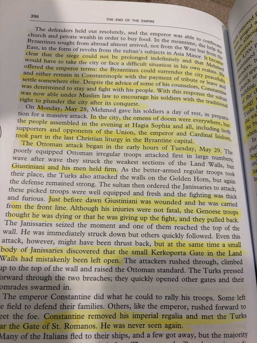 nick_devito's tweet photo. May 29, 1453. From Timothy E. Gregory - A History of Byzantium. https://t.co/AzDkr5H4rR