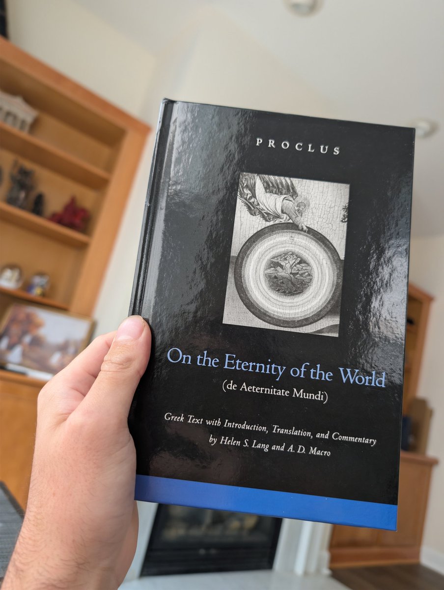 ulfcytel's tweet photo. Hidden gem of a book about an interesting topic. 

Proclus, a Pagan Neo-Platonist had a debate amongst his Christian student Philoponus who advocated for the "Creatio ex nihilo"-Christianity theology.

 Proclus rejected this/believed as a Platonist that the "universe was eternal" https://t.co/Y8Kr42thbu