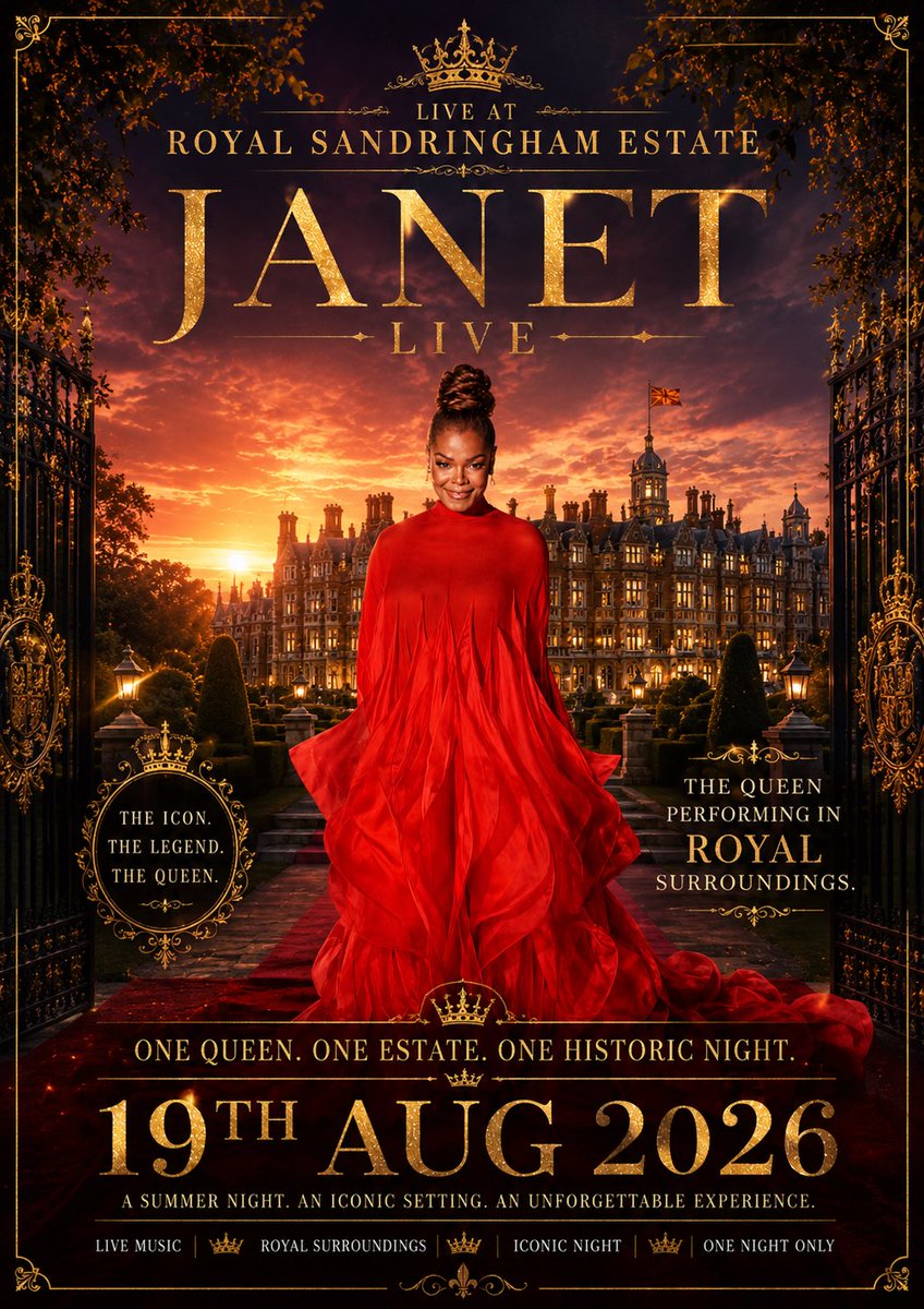 JanetJacksonUK's tweet photo. ONE QUEEN. ONE ESTATE. ONE HISTORIC NIGHT! @JanetJackson @HeritageLiveGCE #janetjackson https://t.co/HKEn2u61BV