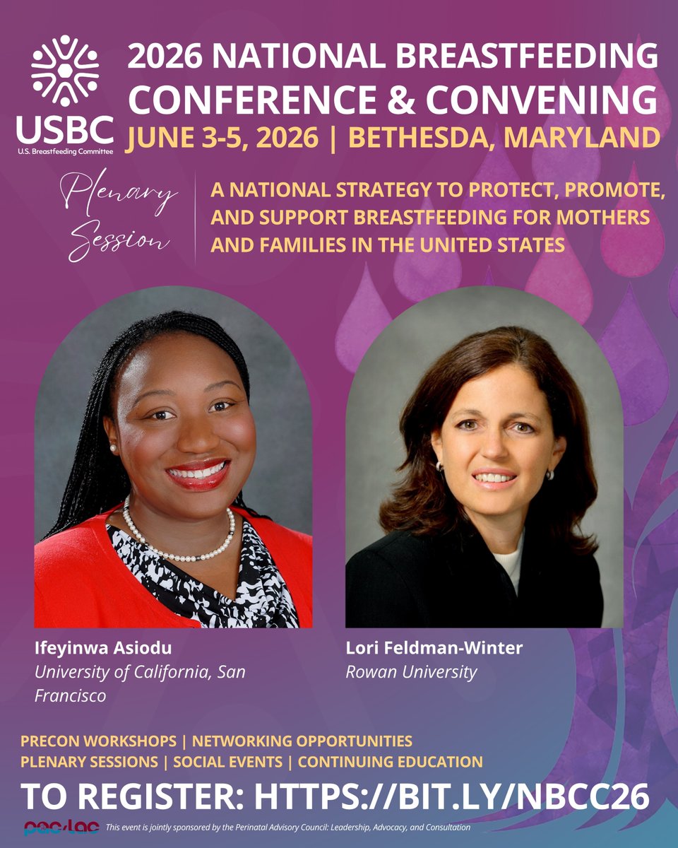 USbreastfeeding's tweet photo. Happening next week at #NBCC26! This session will discuss the main findings, conclusions, and recommendations from the NASEM report: "Breastfeeding in the United States: Strategies to Support Families and Achieve National Goals." https://t.co/9lkPdx4AiR https://t.co/q9E2BrmGMU
