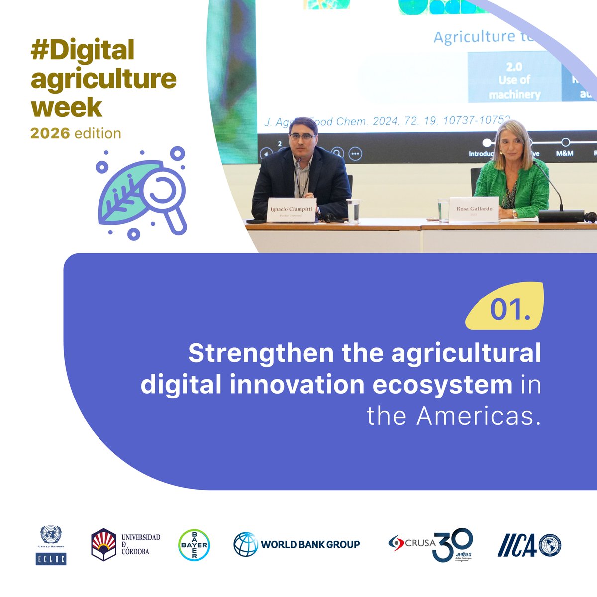 EcsIica's tweet photo. 🚀 𝗖𝗮𝗹𝗹 𝗳𝗼𝗿 𝗔𝗴𝗧𝗲𝗰𝗵𝘀! 🌱
Applications are open for AgTech startups to participate in the 5th Digital Agriculture Week (Sept. 7–10, 2026).

📌 Learn more: https://t.co/7MzTkSBmW5
📝 Apply: https://t.co/ocoezDqfLG https://t.co/Hd5017K54g
