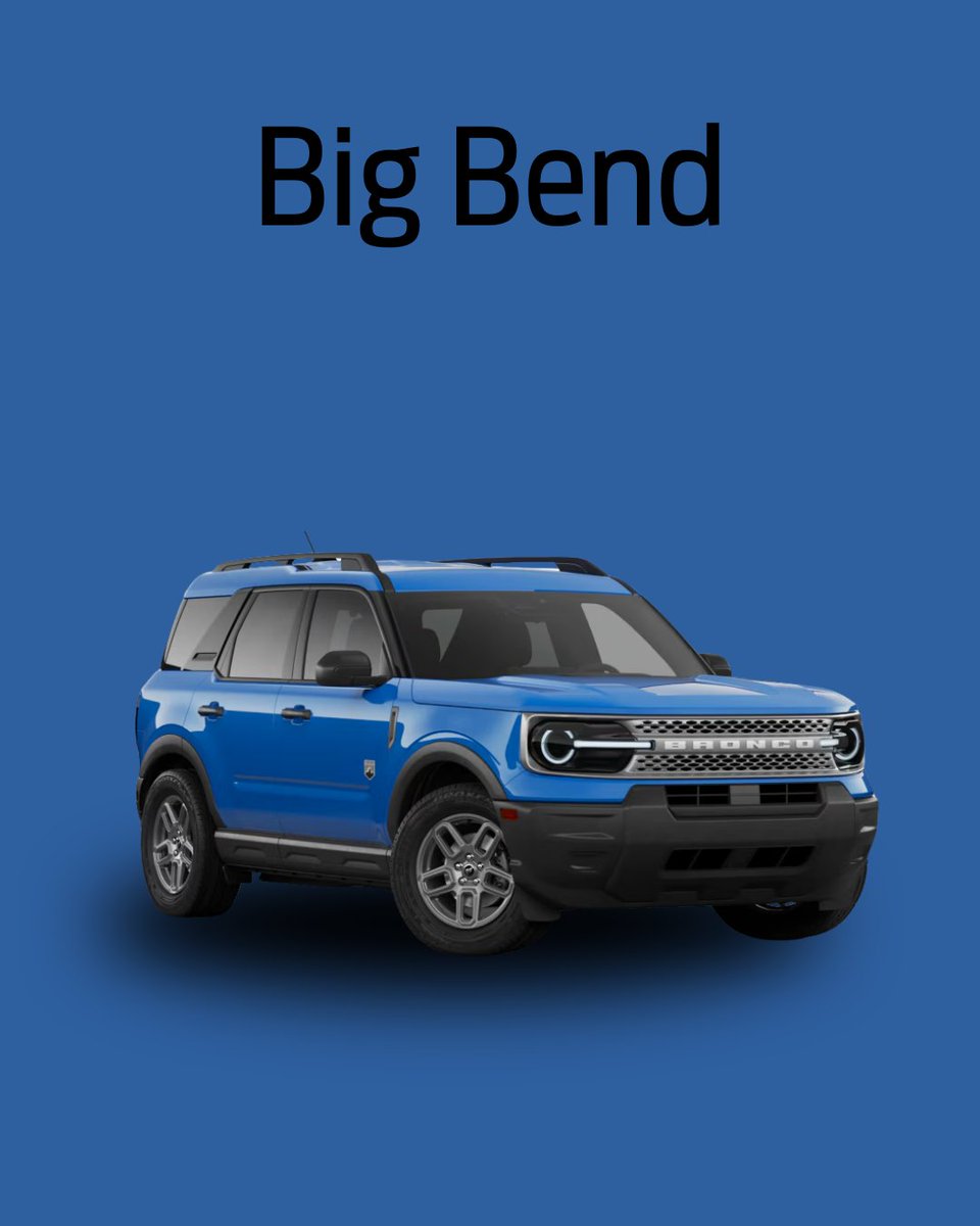 MichCityFord's tweet photo. From the trail to the city, the 2026 Ford Bronco has a trim for every driver. Which one are you picking? Let us know in the comments. 👇 https://t.co/g9disD7LBV