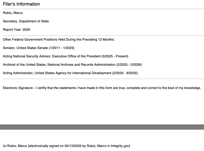 davelevinthal's tweet photo. Nothing's truly unique in Washington, D.C.

Marco Rubio's litany of jobs since last year — as listed in his new personal financial disclosure report — may be an exception. https://t.co/o4SBBZLd7e