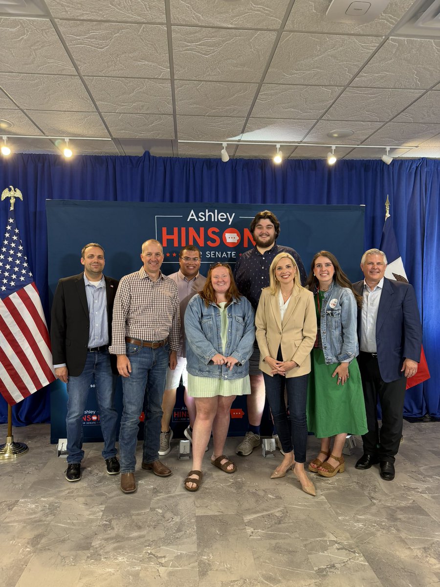 AddisonLavis's tweet photo. .@Team_HinsonIA is out pounding the pavement all across Iowa. 

The Fighting for Iowa Tour marches on to Treynor tonight! 💪🇺🇸

https://t.co/zWpbhMBJNB https://t.co/n2iBSEKGyS
