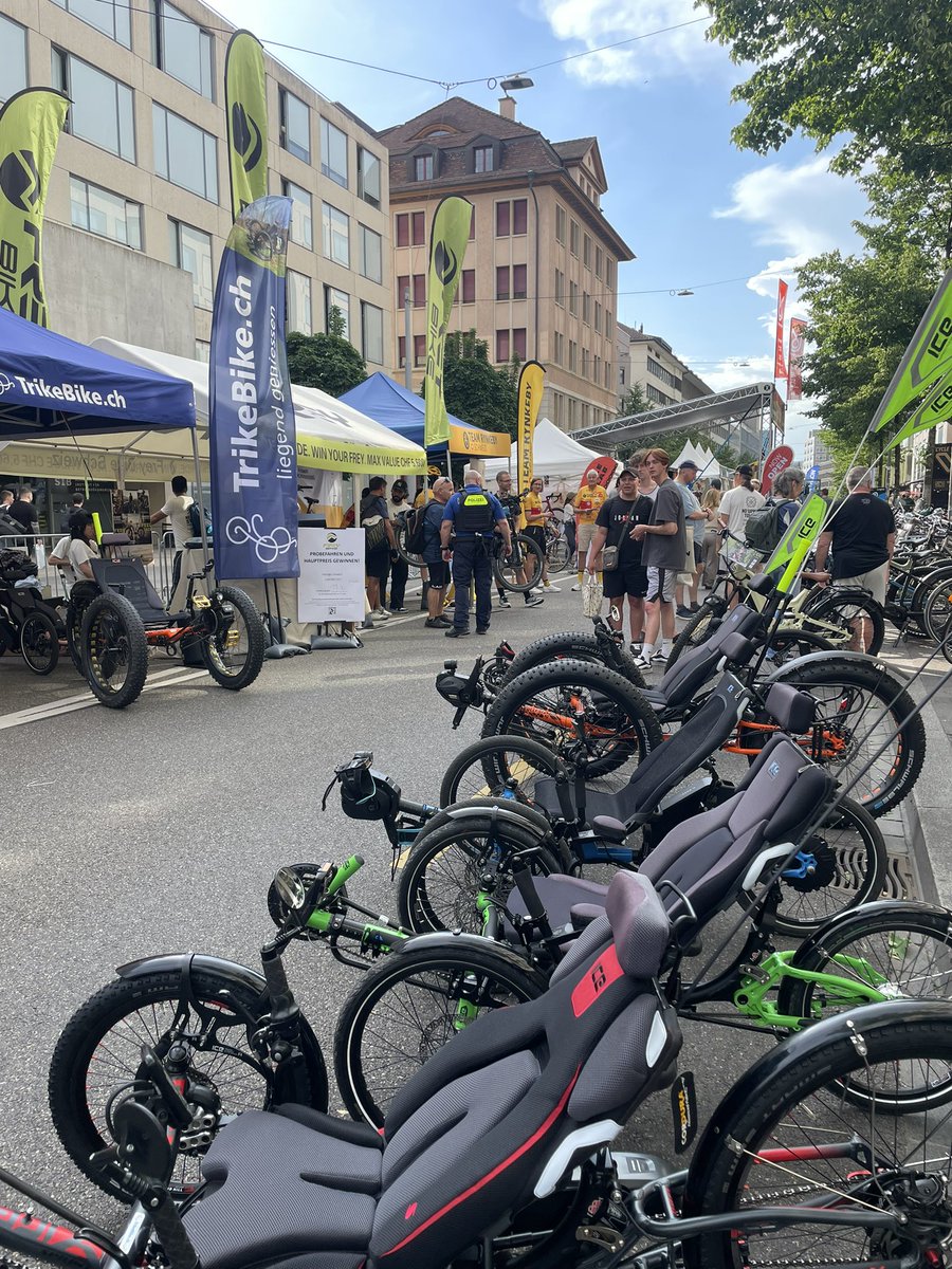 icetrikes's tweet photo. Blue skies in Zurich at Cycle Week! https://t.co/9RAQW6QQ16