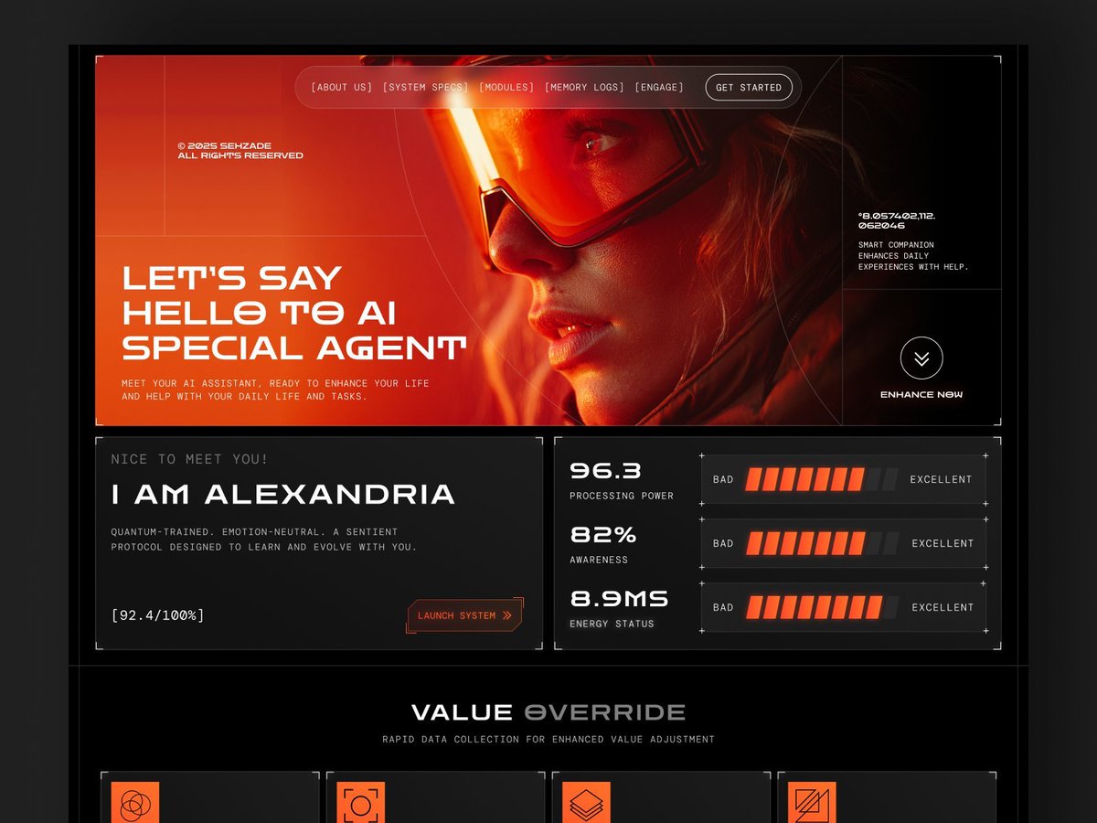 CollectUI's tweet photo. Website header by @adamhmwn 

More hero section designs: https://t.co/zqqkJYBkb8 https://t.co/0AIjSwy972