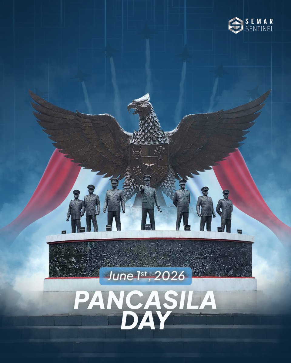 SemarSentinel's tweet photo. Commemorating Pancasila Day as a reflection of unity, diversity, and national identity. May the values of Pancasila continue to strengthen Indonesia’s future.

#SemarSentinel #PancasilaDay #HariLahirPancasila #Pancasila https://t.co/46J5sdlxSh