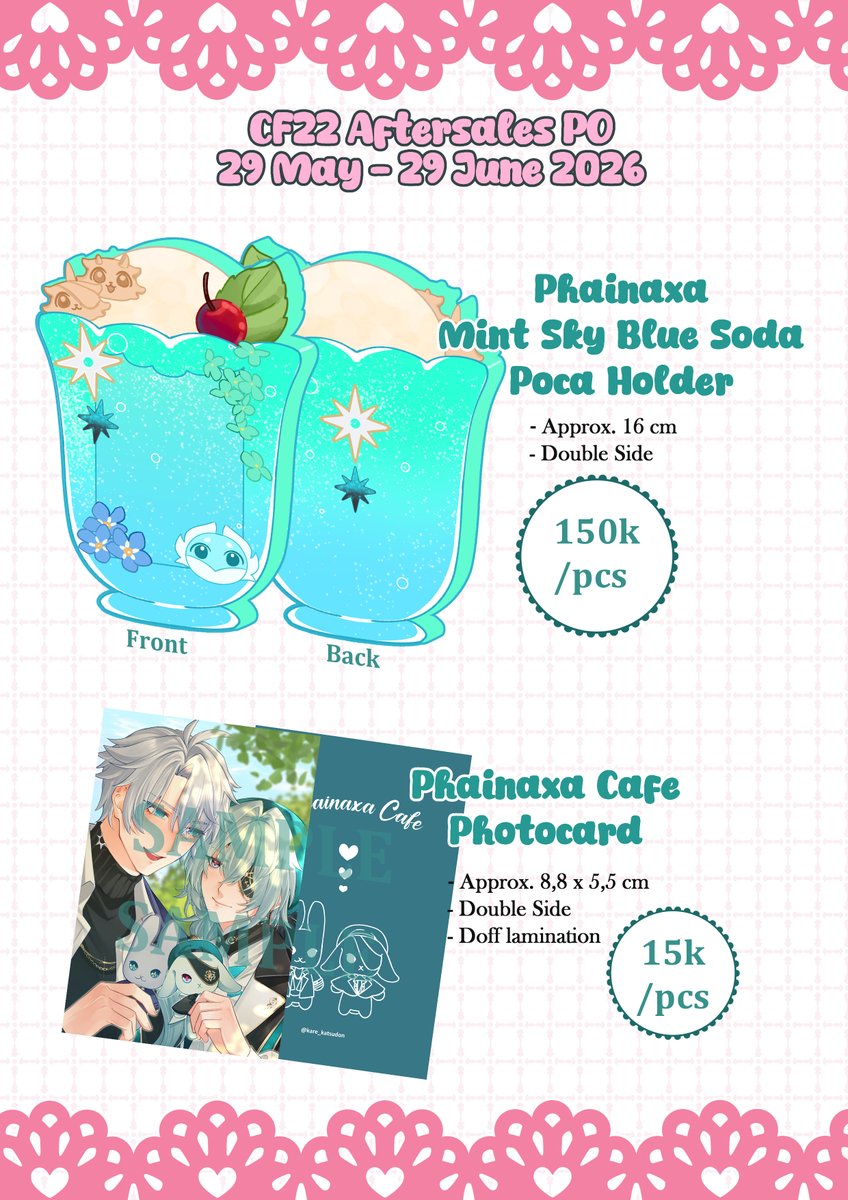 kare_katsudon's tweet photo. Helloo! My #CF22 Aftersales PO is already open!

*29 May - 29 June
*Fandom : HSR (Phainaxa)
🔗https://t.co/ufm2ecjicA

Like &amp; Share is appreciated! 

(1/2) https://t.co/4Ty64n0L04