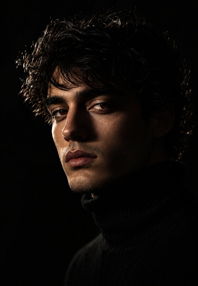 Moody Chiaroscuro Studio Portrait