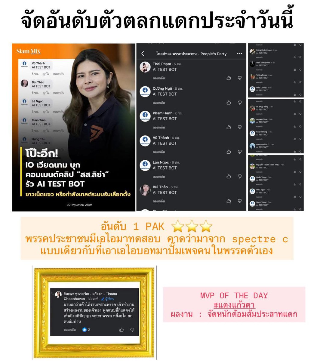 beautyredonX's tweet photo. #Rankingนางแบก จัดอันดับตัวตลกประจำวันนี้ ดีใจด้วยค่ะกับพรรคส้มและคนเวียดนามด้วยค่ะ 🤡✌️ https://t.co/IZWrz6q55z