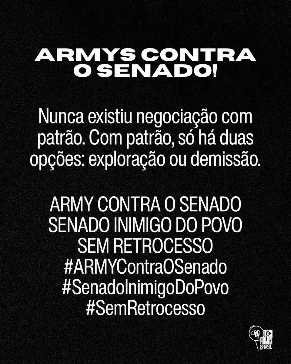InfoJungkookBR's tweet photo. ARMY CONTRA O SENADO
SENADO INIMIGO DO POVO
SEM RETROCESSO 
#ARMYContraOSenado
#SenadoInimigoDoPovo
#SemRetrocesso https://t.co/GRUVM0cICr