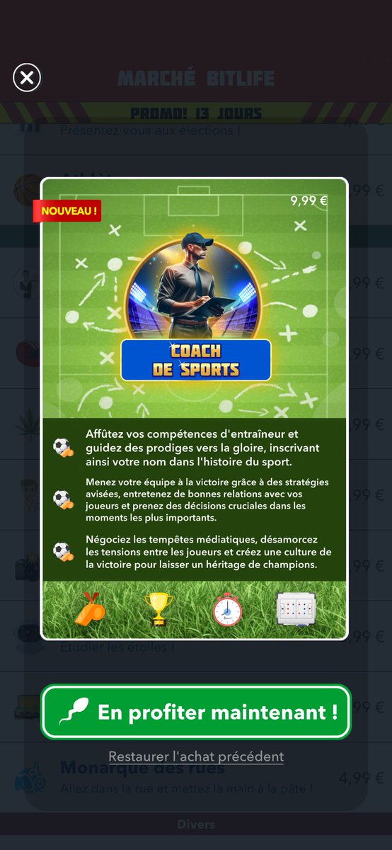 Juliadesign_sol's tweet photo. @BitLifeApp Restau owner and sports coach have already been av. in the french/spanish version for almost a year, they also even have a zombie apocalypse mode wo 3 packs that are already fully coded and functional, so don’t try to make us believe that releasing all the packs is being "greedy" https://t.co/dCdYtXSKiW