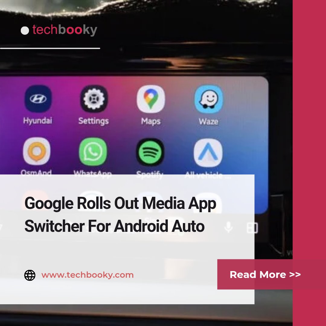 techbooky's tweet photo. Google Rolls Out Media App Switcher For Android Auto

Version 17.0.162144 Android Auto beta users are reporting a new helpful feature that lets them quickly swap between current media apps.

Tap to read more
👉 
🔗https://t.co/o8SHTxfBoK https://t.co/HDjo7Bbt2F