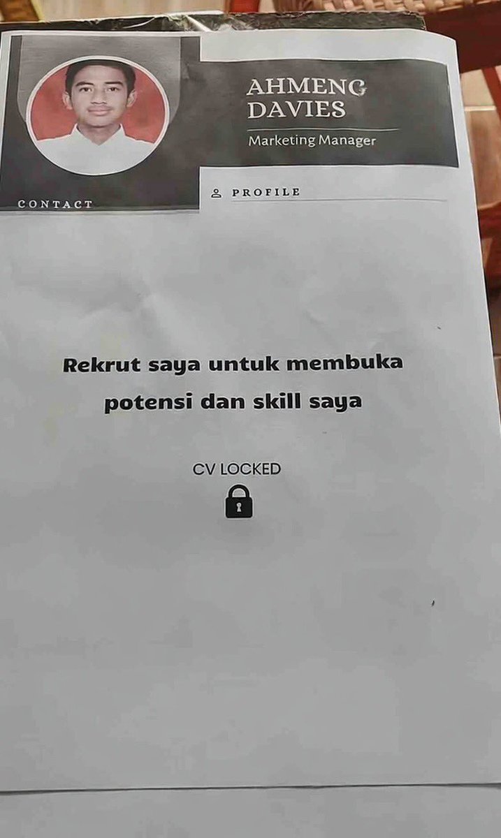 Nataida3's tweet photo. Gen Z ketika melamar kerja https://t.co/PFfxkVIzUR