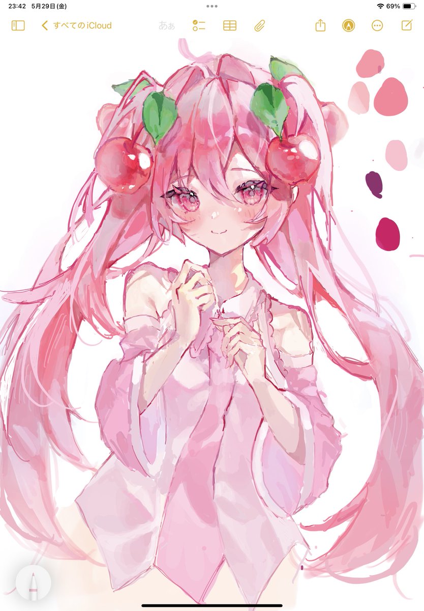 issyokuOunder1's tweet photo. 桜ミク🌸
メモver完成〜 https://t.co/w8uGxXyRyY