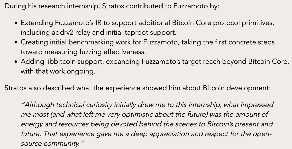 bitcoinbrink's tweet photo. Stratos is a vulnerability researcher and approached Bitcoin Core security from a systems and protocol security perspective. https://t.co/GM8har7OO9