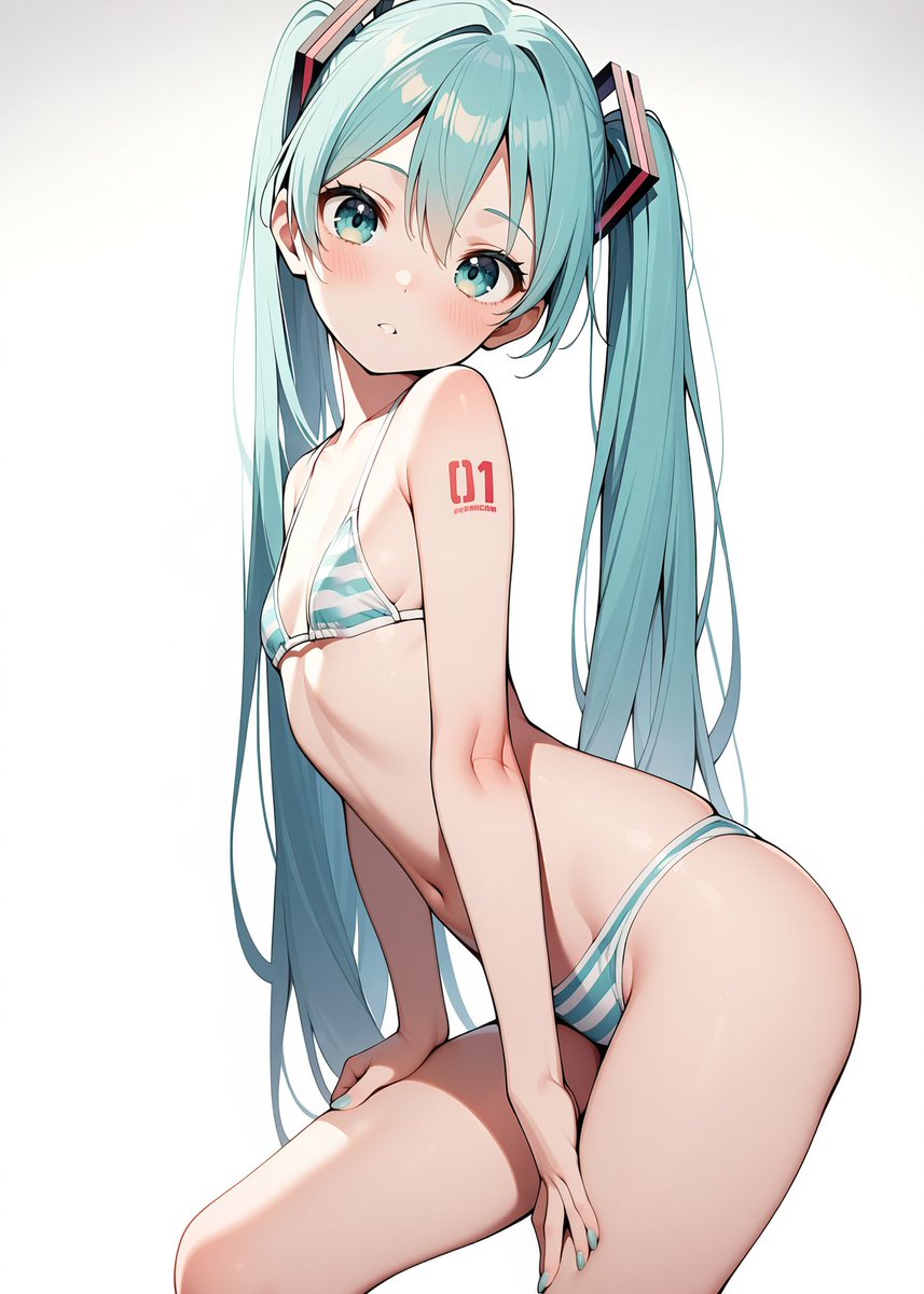 Crocnest's tweet photo. ビキニの初音ミク SFW #初音ミク https://t.co/fwRZwwmbIb