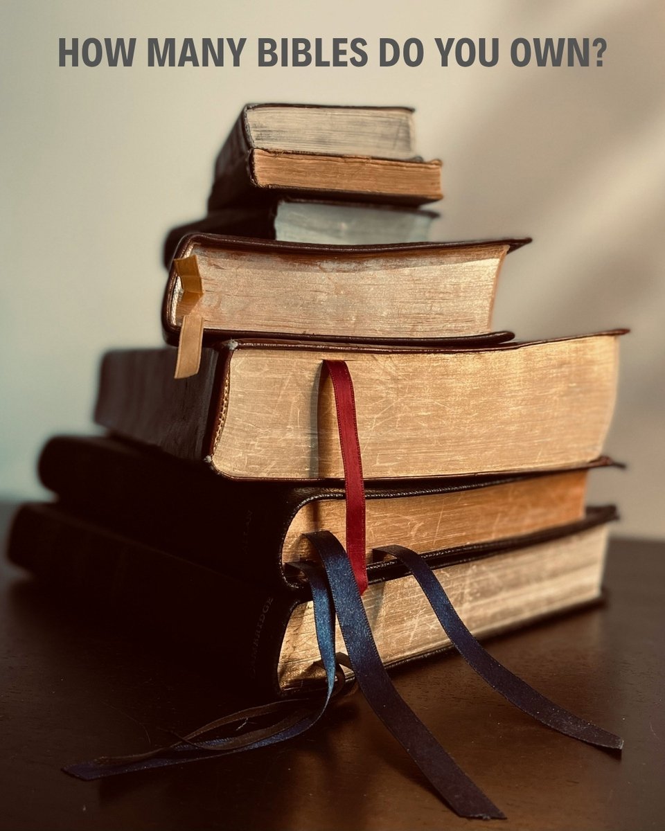 timwildsmith's tweet photo. Be honest… how many Bibles do you own? 😅
At what point does it go from “collection” to “problem”?

(Asking for a friend…) https://t.co/2jW7WUHcLK