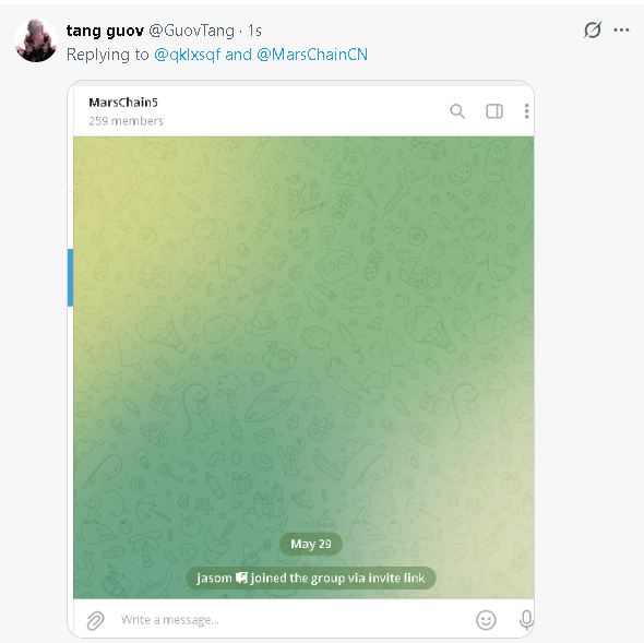 GuovTang's tweet photo. @MarsChainCN @MarsChainCS https://t.co/sPKGjJYvi6