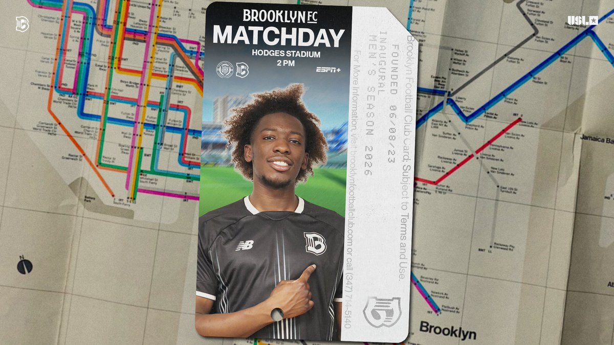 _BrooklynMfc's tweet photo. It's matchday 👊 ⁠
⁠
We're Florida to face @sporting_jax  🐊⁠
⁠⁠
📆 May 31⁠
🏟️ Hodges Stadium⁠
🆚 @sporting_jax 
⏰ 2 PM⁠
📺 ESPN+⁠
⁠⁠
#BrooklynFC | #JAXvBKN https://t.co/c2QArSbMbJ
