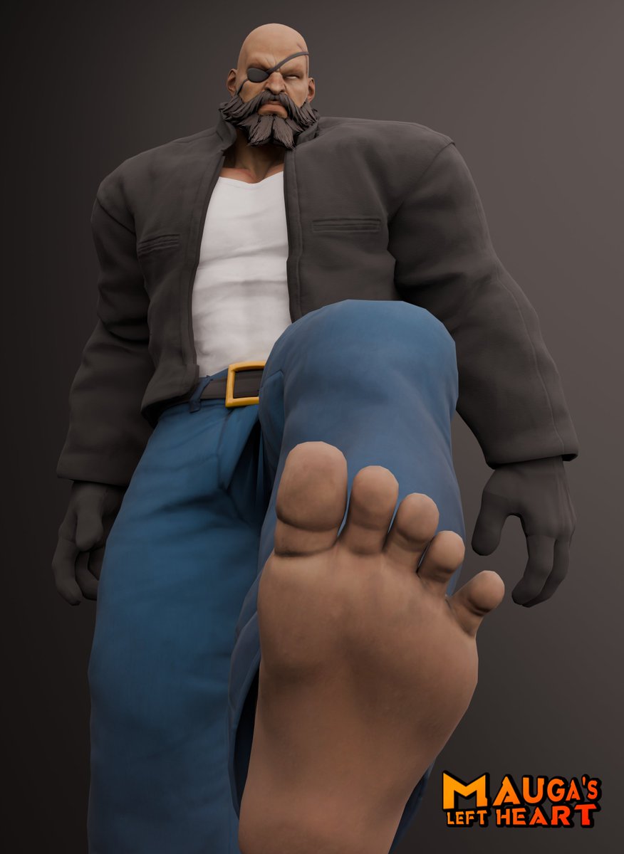 MaugasLeftHeart's tweet photo. POV: Sagat about to stomp on you after he knocks you to the ground!  #sagat #streetfighter #blender #blenderrender #gay #malefeet #malefootfetish #barefootman https://t.co/KYMwx5ecIy
