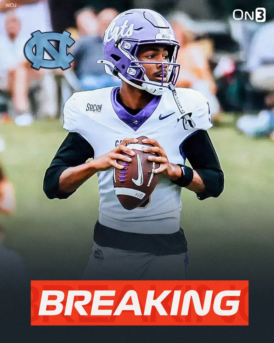 On3's tweet photo. BREAKING: Western Carolina transfer QB Taron Dickens has decommitted from North Carolina, @InsideCarolina reports.

Dickens passed for 3,508 yards, 38 touchdowns and 2 interceptions this season.

https://t.co/Dsfzk9sgSU