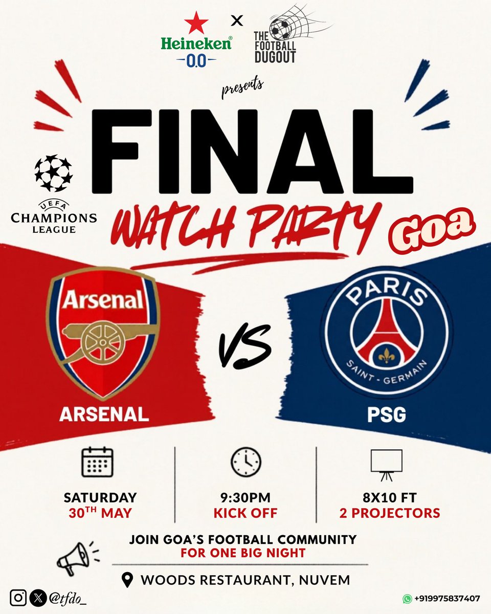 tfdo_'s tweet photo. 🏟️ Margao : Woods Restaurant, Nuvem 
🎥 TWO 8x10 Ft Projector Screens
📍 https://t.co/pfBjhBDuGs

🎟️ Free Entry
🍽️ Tables on First come first Serve

📱 +919975837407

Follow us on https://t.co/3pZEdGQhkA https://t.co/mb6ufgCh7X