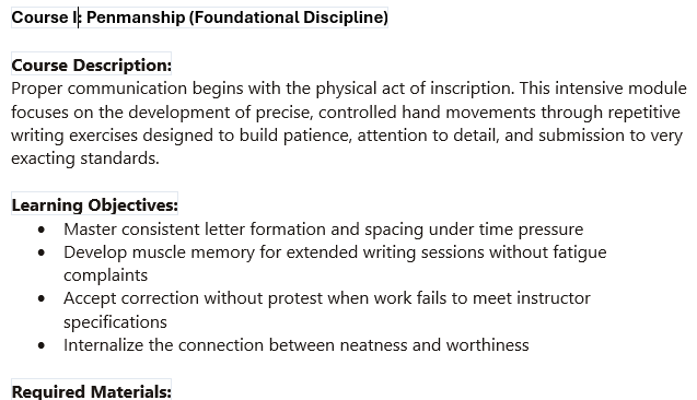 ControlledSlave's tweet photo. School for Wayward Losers
Part 1 of the developing Syllabus: https://t.co/SYvPelQotm