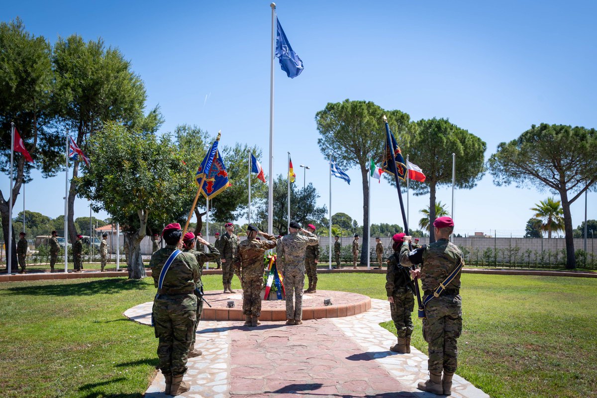 CGTAD_NRDC_ESP's tweet photo. Today, HQ NRDC-ESP marks Italy’s National Day with a Flags Ceremony and a Tribute to the Allied Fallen.
On this occasion, we convey our warmest congratulations to Italy and especially to the Italian personnel serving within our multinational Headquarters.
Their professionalism and commitment continue to strengthen the unity and readiness of the Alliance.
Buona Festa della Repubblica! 🇮🇹
#FestaDellaRepubblica #StrenghtinUnity