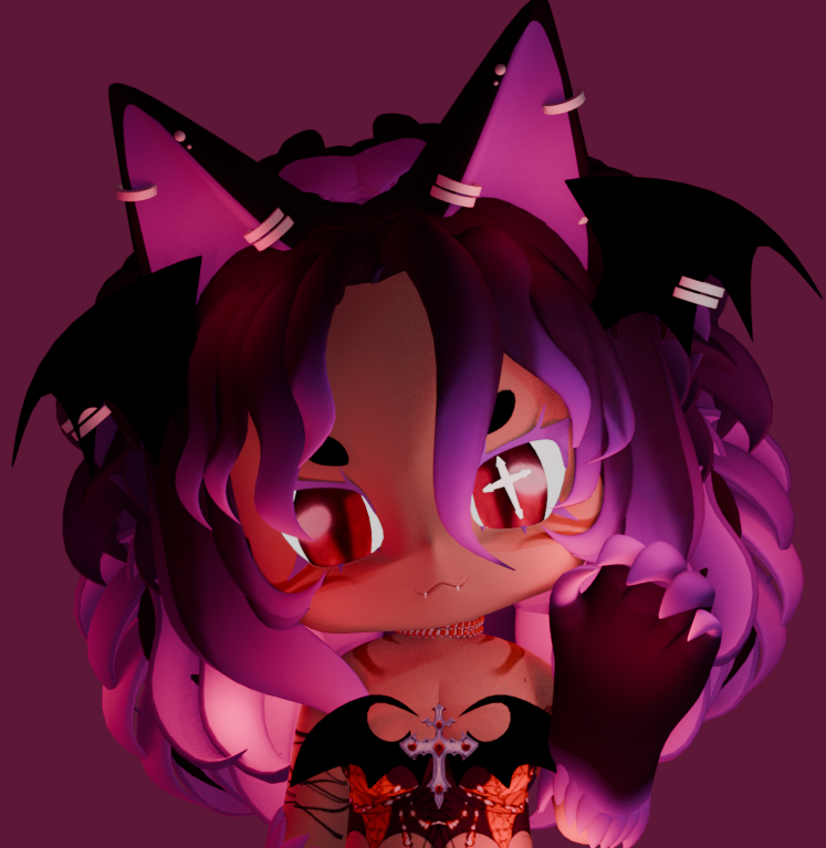 ZRelozer's tweet photo. Catty Batty (@MadouraVT ) #3d #3dartwork #3d #modeling #model #fanart #cute https://t.co/IwN7fXUBmD