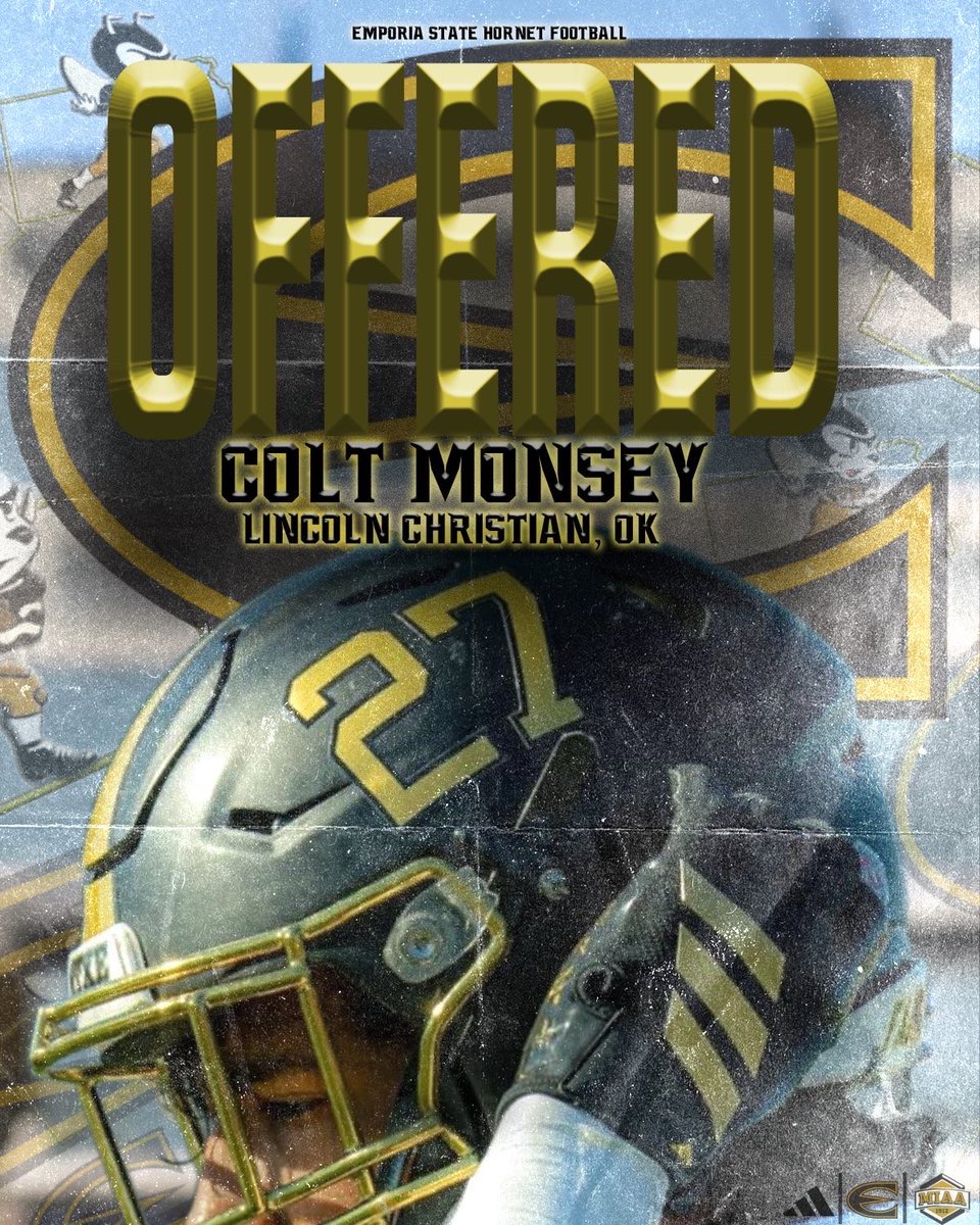 colt_monsey's tweet photo. After a great conversation with @CoachMcDown I’m blessed to announce I have received an offer to play football at Emporia State! @esuhornetsfb @JerryRicke @Comfort1Jeff @LCStulsa_Ath 
#AGTG #StingersUp https://t.co/o73UAuAITy