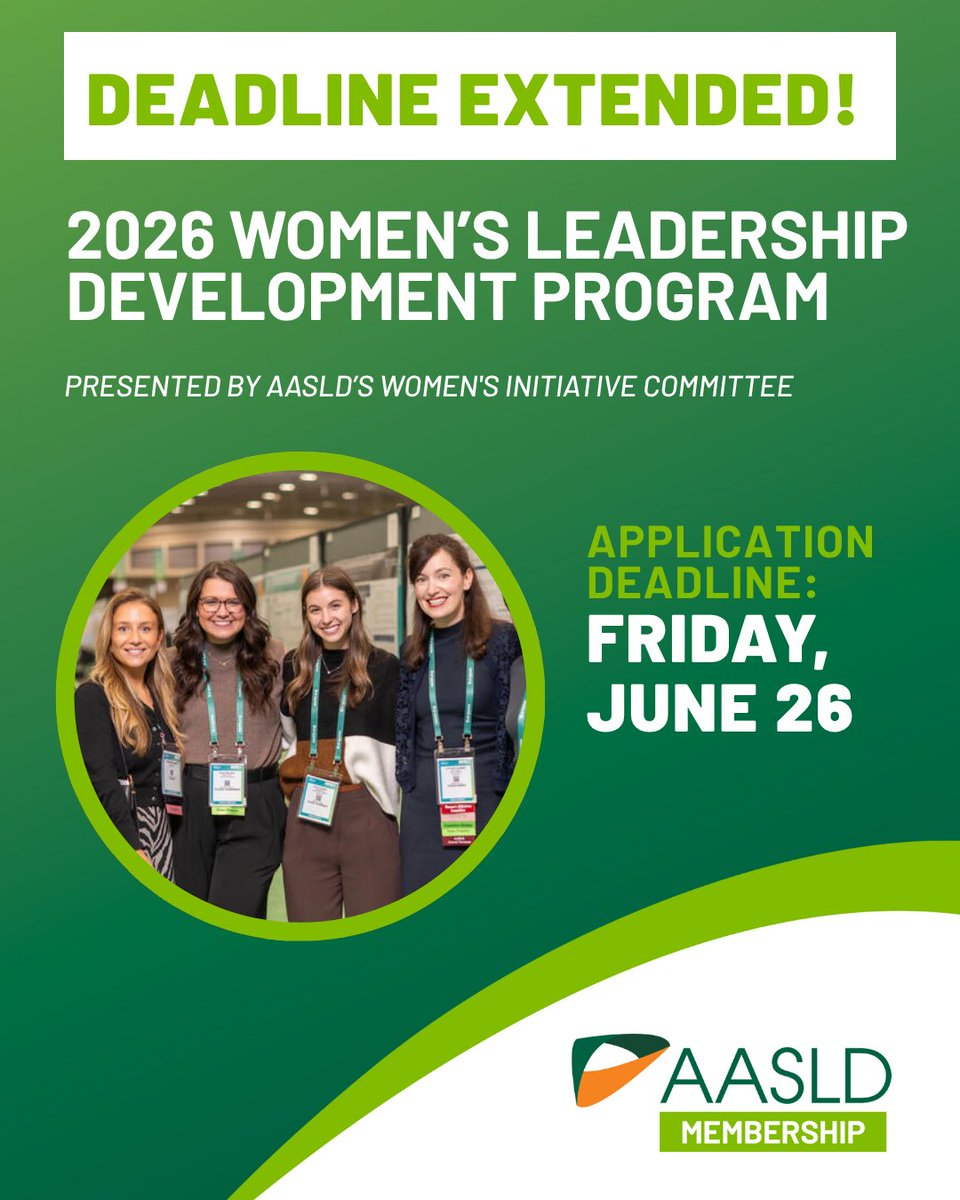 AASLDtweets's tweet photo. 📣Calling all early-career women in #hepatology!
The deadline to apply for the #AASLD Women’s Leadership Development Program has been extended to June 26.
Empower your future with this unique opportunity to build leadership skills, connect with senior mentors, and grow your impact in the field.
➡️Take the next step and apply today: https://t.co/nt7wprJzTB