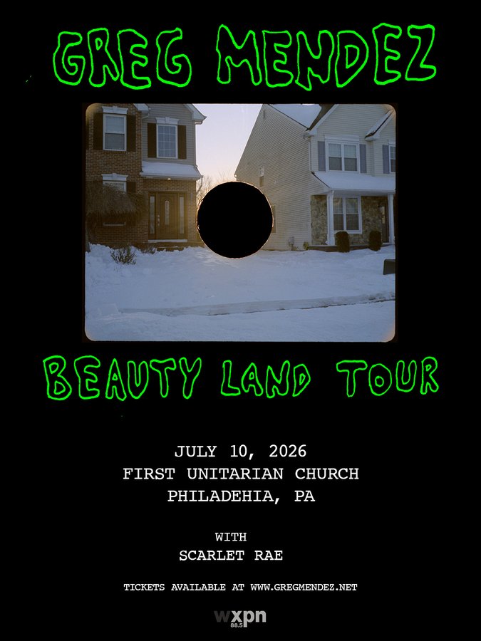 R5Productions's tweet photo. It is now, officially, 'Beauty Land' day! The new GREG MENDEZ album is OUT and it's an instant classic. Go get it, and then get your tickets to the big hometown record release show at the Church on Friday July 10th!

Click below to listen &amp; cop:

https://t.co/wV6qYnIf6H https://t.co/8vu8B851ac