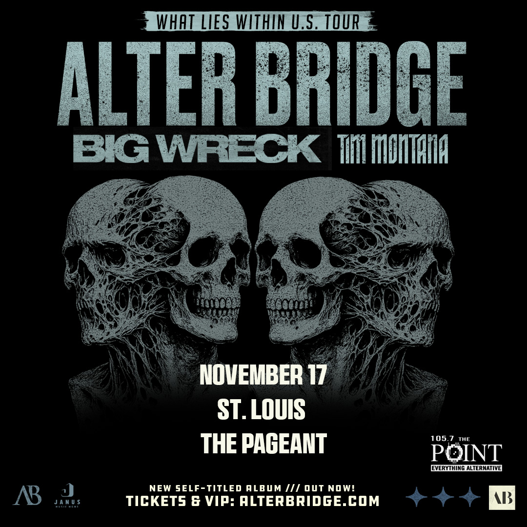 ThePageantSTL's tweet photo. ON SALE NOW: @1057thePoint welcomes - WHAT LIES WITHIN TOUR - @alterbridge at The Pageant |11.17| with @bigwreckmusic, @TimMontana. Get your tickets now!

More info: https://t.co/JkofLVZ4JH
Get 🎟️’s: https://t.co/PkzSieKnLb https://t.co/9Wwc3YdvGq