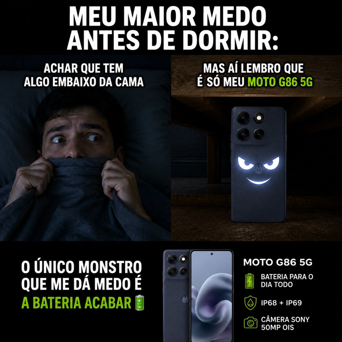 Marcelloedu2011's tweet photo. Meu humor automaticamente melhora quando a bateria não acaba no meio do dia 😂🔋

O Moto G86 5G tá surpreendendo MUITO no custo-benefício.

👇 Link do produto:
https://t.co/7Sdi3lH5t2

#MotoG86 #Motorola https://t.co/l4MkOx3W7T