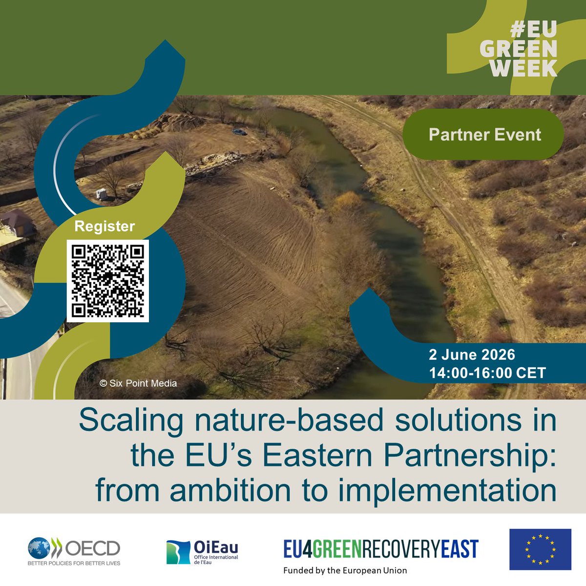 OECD_ENV's tweet photo. .@OECD Environment is proud to be joining the #EUGreenWeek event "Scaling up nature-based solutions in the EU’s Eastern Partnership". 

📅 2 June
🕐 14:00–16:00 (CET)
📍 Online

👉Register: https://t.co/5k9pDQqDb1 https://t.co/HX6LJCs2PH