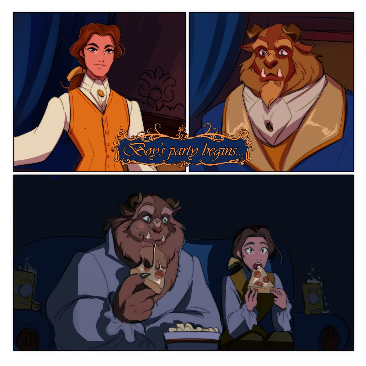 Ripushko_Arts's tweet photo. "Beauty and the Beast", but with boys.

#genderbend https://t.co/Fb1Y7OUuD3