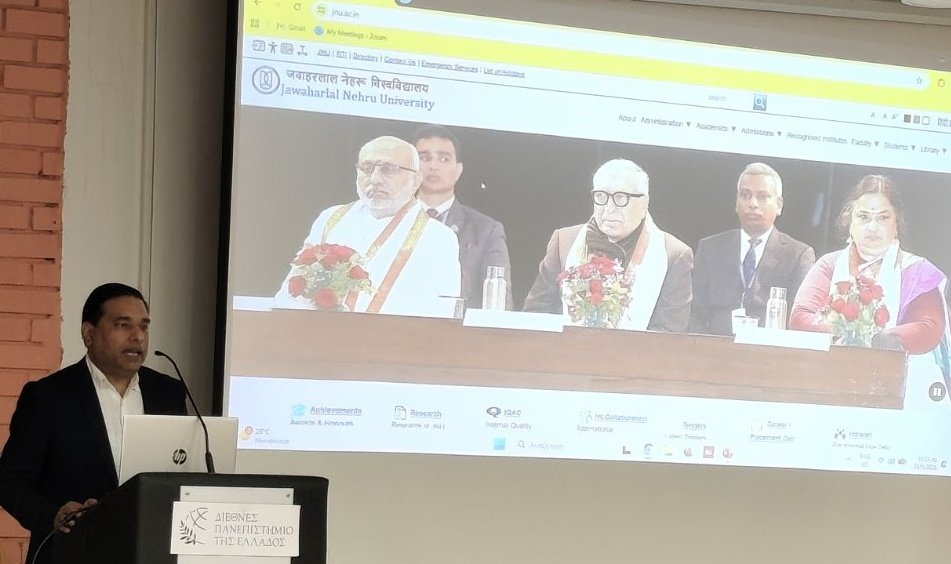 anilaksin's tweet photo. It was my pleasure to represent JNU, New Delhi at the Erasmus Week celebration at IHU, Thessaloniki where representatives from many academic institutions from across the globe exchanged their views about the possibilities of co-operation in higher education and research. https://t.co/0oQrsQjEYQ