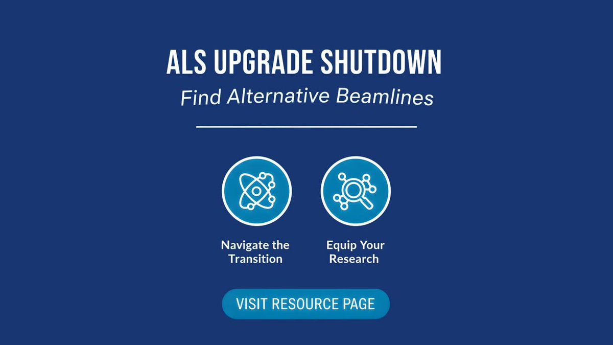 MiTeGen's tweet photo. Attention Advanced Light Source Users - Are you prepared for the upcoming 6 month shutdown period? We can help you find alternative beamlines for your research and equip you with the tools you need for their use - Learn more https://t.co/feE2DNPvOS  #beamline https://t.co/mXIzNLJSmT